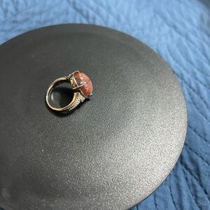 Elegant Gemstone Reddish Brown Ring Stone